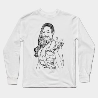 Girl Sketch 2 Long Sleeve T-Shirt